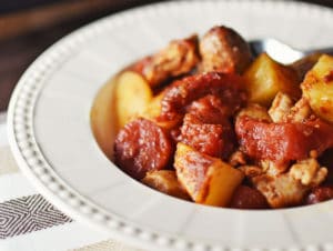 Balsamic Chicken and Sausage Bake - #LittleFiggyFood - #BalsamicLove