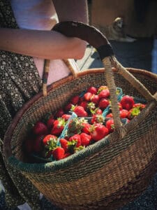 Strawberries at the market