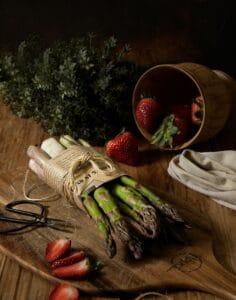 Meal prep - vegetables being prepared to cook on a wood board